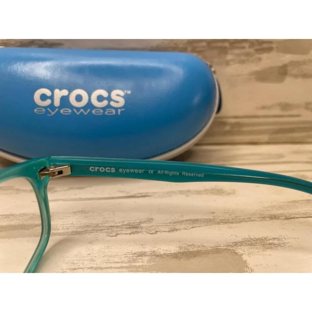 Crocs kids eyeglasses Jr7012 Col.55TB 48 [] 14 126 blue and green frames w/ case